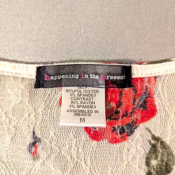 HITP White Floral Lace Flowy Long Top / Dress Women's size Medium - Picture 7 of 7